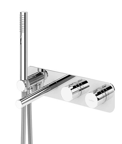 Смеситель для ванны CEZARES CZR-B-VDM1-T-01 встраиваемый термостатический с ручным душем,, хром Смеситель для ванны CEZARES CZR-B-VDM1-T-01 встраиваемый термостатический с ручным душем,, хром