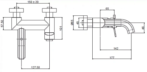 Смеситель для ванны CEZARES FUSION-MONO-VM-01 Смеситель для ванны CEZARES FUSION-MONO-VM-01