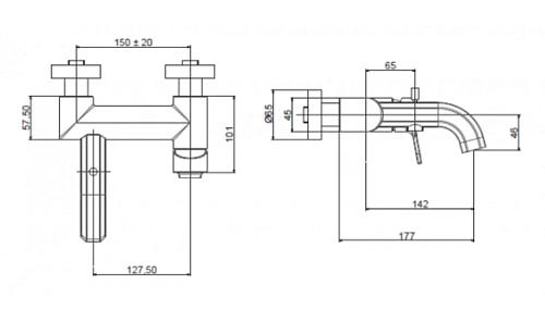 Смеситель для ванны CEZARES FUSION-VDM-01 Смеситель для ванны CEZARES FUSION-VDM-01