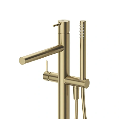 Смеситель для ванны CEZARES LEAF-VDP-L-SR Напольный с ручным душем и шлангом, Sunrise Смеситель для ванны CEZARES LEAF-VDP-L-SR Напольный с ручным душем и шлангом, Sunrise