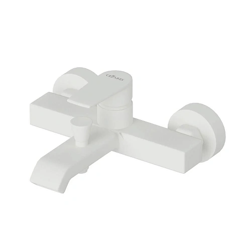 Смеситель для ванны CEZARES NAUTIC-VM-BIO с ручным душем, шлангом и держателем, белый матовый Смеситель для ванны CEZARES NAUTIC-VM-BIO с ручным душем, шлангом и держателем, белый матовый