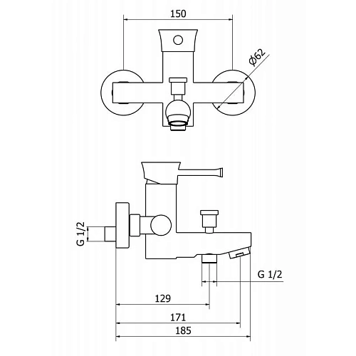 Смеситель для ванны Cezares POSITANO (VM-01) POSITANO-VM-01 Смеситель для ванны Cezares POSITANO (VM-01) POSITANO-VM-01