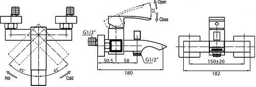 Смеситель для ванны CEZARES QUATTRO-C-VD-01 Смеситель для ванны CEZARES QUATTRO-C-VD-01