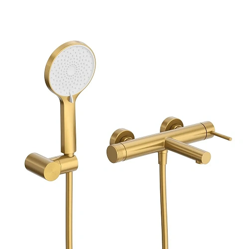 Смеситель для ванны CEZARES RELAX-VD-BORO с ручным душем, шлангом и держателем, брашированное золото Смеситель для ванны CEZARES RELAX-VD-BORO с ручным душем, шлангом и держателем, брашированное золото