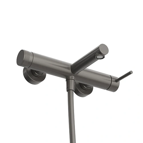 Смеситель для ванны CEZARES RELAX-VD-GM с ручным душем, шлангом и держателем, оружейная сталь Смеситель для ванны CEZARES RELAX-VD-GM с ручным душем, шлангом и держателем, оружейная сталь