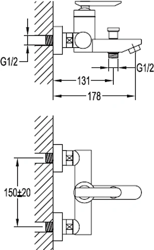 Смеситель для ванны CEZARES SIESTA-F-VD-01 Смеситель для ванны CEZARES SIESTA-F-VD-01