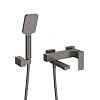 Смеситель для ванны CEZARES SLIDER-VD-GM с ручным душем, шлангом и держателем, оружейная сталь Смеситель для ванны CEZARES SLIDER-VD-GM с ручным душем, шлангом и держателем, оружейная сталь
