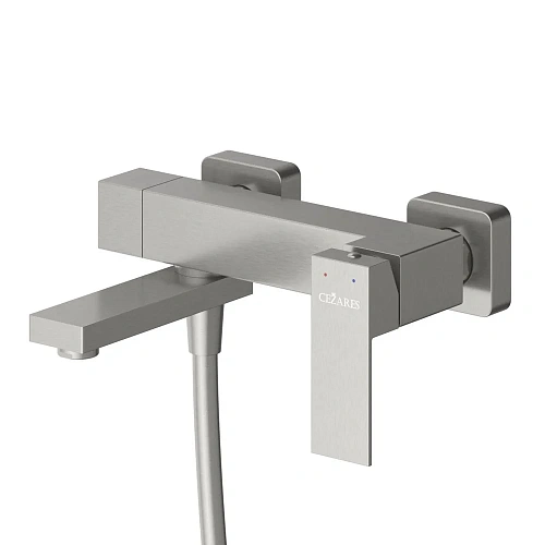 Смеситель для ванны CEZARES SLIDER-VD-IN с ручным душем, шлангом и держателем, сатин Смеситель для ванны CEZARES SLIDER-VD-IN с ручным душем, шлангом и держателем, сатин