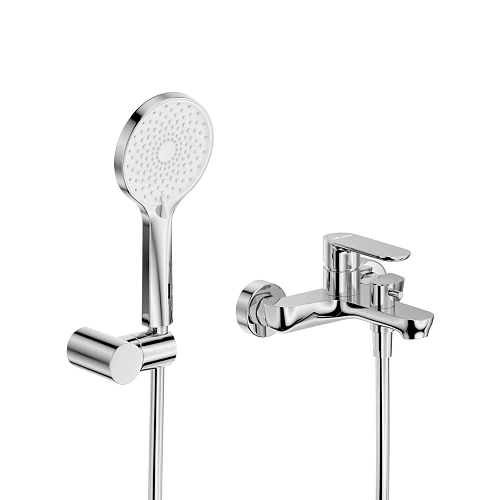 Смеситель для ванны CEZARES STYLUS-VD-01 с ручным душем, шлангом и держателем, хром Смеситель для ванны CEZARES STYLUS-VD-01 с ручным душем, шлангом и держателем, хром