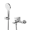 Смеситель для ванны CEZARES STYLUS-VD-01 с ручным душем, шлангом и держателем, хром