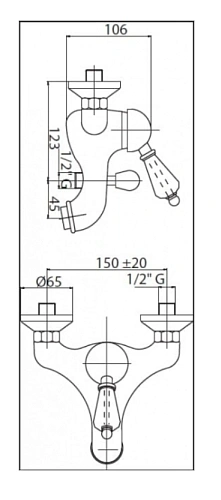 Смеситель для ванны CEZARES VINTAGE-VDPMS-01-Sw Смеситель для ванны CEZARES VINTAGE-VDPMS-01-Sw