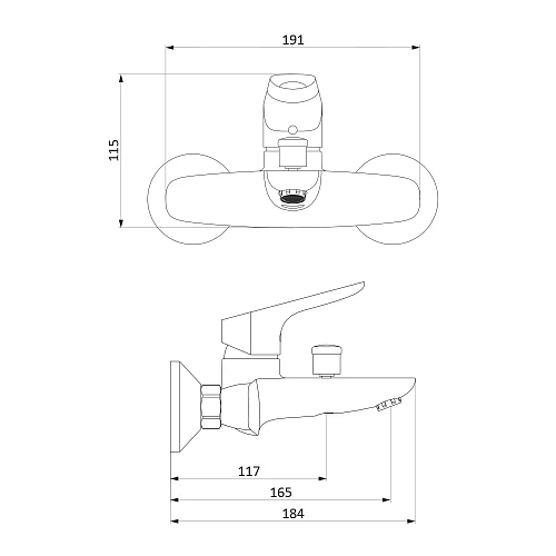 Смеситель для ванны Damixa Jupiter 771000201 Смеситель для ванны Damixa Jupiter 771000201