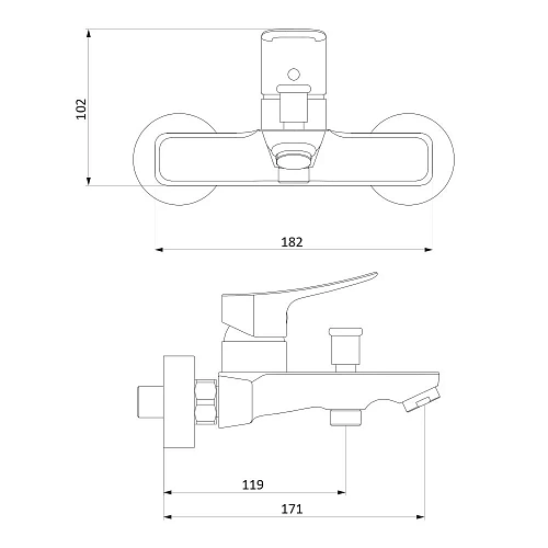 Смеситель для ванны Damixa RedBlu Origin Apollo 221000000 хром Смеситель для ванны Damixa RedBlu Origin Apollo 221000000 хром