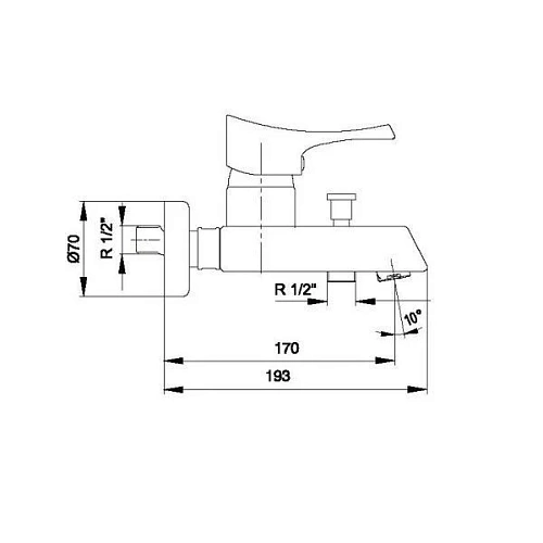 Смеситель для ванны E.C.A. Lotus 102102347 Смеситель для ванны E.C.A. Lotus 102102347