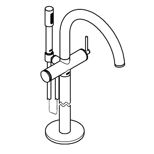 Смеситель для ванны GROHE Atrio New напольный монтаж, хром (32653003) Смеситель для ванны GROHE Atrio New напольный монтаж, хром (32653003)