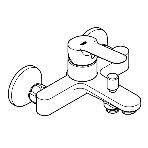 Смеситель для ванны GROHE BauEdge, настенный монтаж (23605000) Смеситель для ванны GROHE BauEdge, настенный монтаж (23605000)