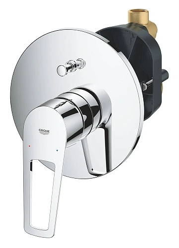 Смеситель для ванны GROHE BauLoop однорычажный, круглая розетка, хром (29081001) Смеситель для ванны GROHE BauLoop однорычажный, круглая розетка, хром (29081001)