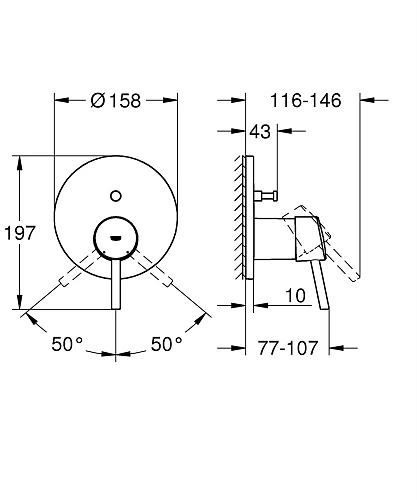 Смеситель для ванны GROHE Concetto, хром (24054001) Смеситель для ванны GROHE Concetto, хром (24054001)