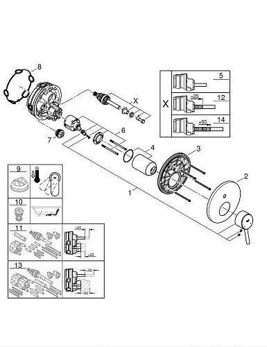 Смеситель для ванны GROHE Concetto, хром (24054001) Смеситель для ванны GROHE Concetto, хром (24054001)