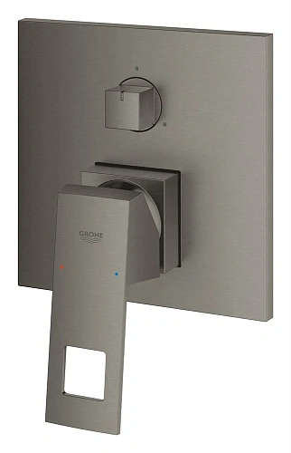 Смеситель для ванны GROHE Eurocube, квадратная розетка, темный графит, матовый (24094AL0) Смеситель для ванны GROHE Eurocube, квадратная розетка, темный графит, матовый (24094AL0)