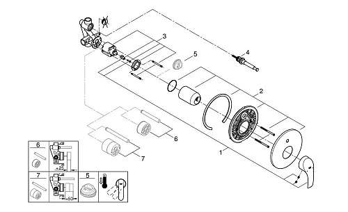 Смеситель для ванны GROHE Eurosmart New (внешняя и встраиваемая части), хром (33305002) Смеситель для ванны GROHE Eurosmart New (внешняя и встраиваемая части), хром (33305002)