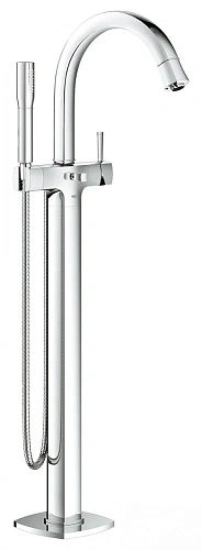 Смеситель для ванны GROHE Grandera с душевым гарнитуром, напольный, хром (23318000) Смеситель для ванны GROHE Grandera с душевым гарнитуром, напольный, хром (23318000)