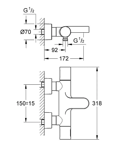 Смеситель для ванны GROHE Grohtherm 3000 Cosmopolitan термостатический, хром (34276000) Смеситель для ванны GROHE Grohtherm 3000 Cosmopolitan термостатический, хром (34276000)