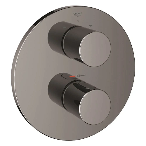 Смеситель для ванны GROHE Grohtherm 3000, тёмный графит глянец (19468A00) внешняя часть термостата Смеситель для ванны GROHE Grohtherm 3000, тёмный графит глянец (19468A00) внешняя часть термостата