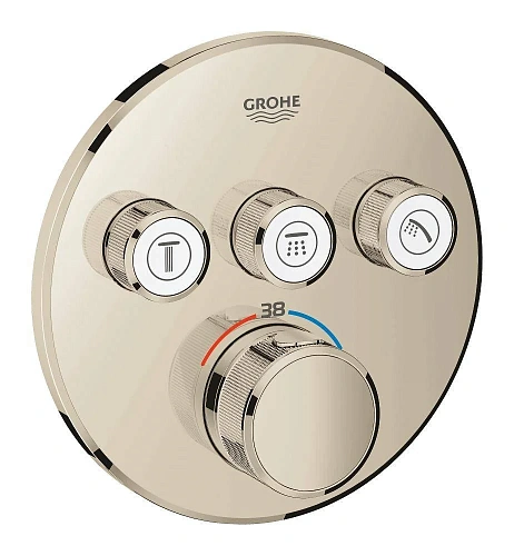 Смеситель для ванны Grohe Grohtherm SmartControl 29121BE0 (никель глянец) термостатический Смеситель для ванны Grohe Grohtherm SmartControl 29121BE0 (никель глянец) термостатический
