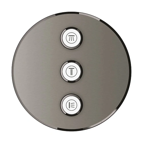 Смеситель для ванны GROHE Grohtherm SmartControl, темный графит матовый (29122AL0) внешняя часть Смеситель для ванны GROHE Grohtherm SmartControl, темный графит матовый (29122AL0) внешняя часть