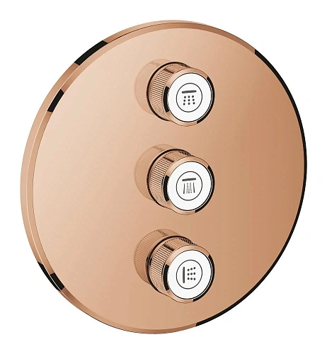 Смеситель для ванны GROHE Grohtherm SmartControl, теплый закат глянец (29122DA0) внешняя часть Смеситель для ванны GROHE Grohtherm SmartControl, теплый закат глянец (29122DA0) внешняя часть