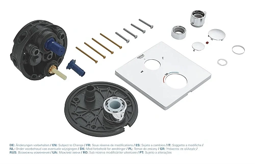 Смеситель для ванны GROHE Grohtherm с переключателем на 2 положения ванна-душ, квадратная розетка, т 24080000 Смеситель для ванны GROHE Grohtherm с переключателем на 2 положения ванна-душ, квадратная розетка, т 24080000