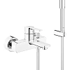 Смеситель для ванны GROHE Lineare New с душевым гарнитуром, хром (33850001) Смеситель для ванны GROHE Lineare New с душевым гарнитуром, хром (33850001)