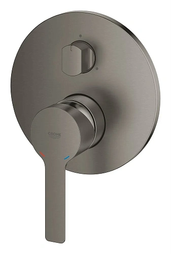 Смеситель для ванны GROHE Lineare New с переключателем на 3 положения, темный графит матовый (24095A 24095AL1 Смеситель для ванны GROHE Lineare New с переключателем на 3 положения, темный графит матовый (24095A 24095AL1