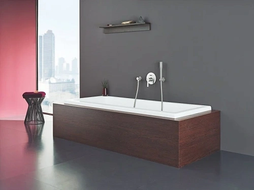 Смеситель для ванны GROHE Lineare New, суперсталь (19297DC1) внешняя часть Смеситель для ванны GROHE Lineare New, суперсталь (19297DC1) внешняя часть