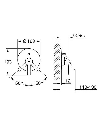 Смеситель для ванны GROHE Lineare New, суперсталь (19297DC1) внешняя часть Смеситель для ванны GROHE Lineare New, суперсталь (19297DC1) внешняя часть