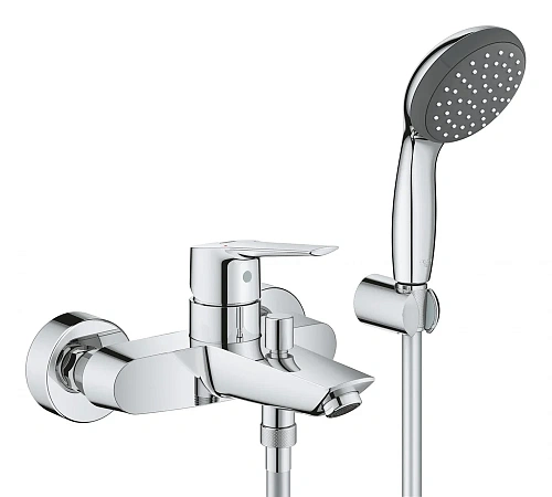 Смеситель для ванны GROHE QuickFix Start, с душевым набором, хром, (23413002) Смеситель для ванны GROHE QuickFix Start, с душевым набором, хром, (23413002)