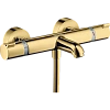 Смеситель для ванны Hansgrohe Ecostat Comfort, ВМ, ½ 13114990, полированное золото термостатический