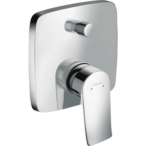 Смеситель для ванны Hansgrohe Metris, со встроенной защитной комбинацией, СМ 31451000, хром Смеситель для ванны Hansgrohe Metris, со встроенной защитной комбинацией, СМ 31451000, хром