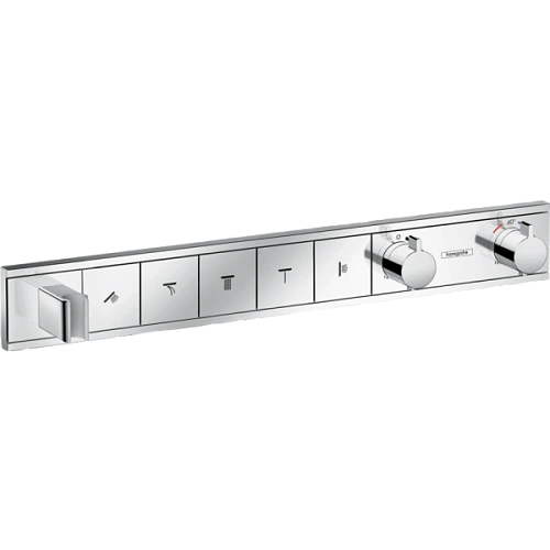 Смеситель для ванны hansgrohe RainSelect для 5 потребителей термостатический, хром 15358000 Смеситель для ванны hansgrohe RainSelect для 5 потребителей термостатический, хром 15358000