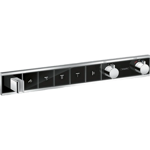 Смеситель для ванны hansgrohe RainSelect для 5 потребителей термостатический, хром 15358600 Смеситель для ванны hansgrohe RainSelect для 5 потребителей термостатический, хром 15358600
