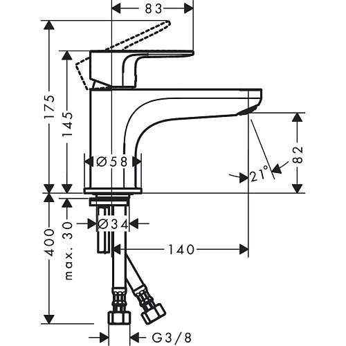 Смеситель для ванны Hansgrohe Rebris E Monotrou, 2 режима расхода воды 72435000, хром Смеситель для ванны Hansgrohe Rebris E Monotrou, 2 режима расхода воды 72435000, хром