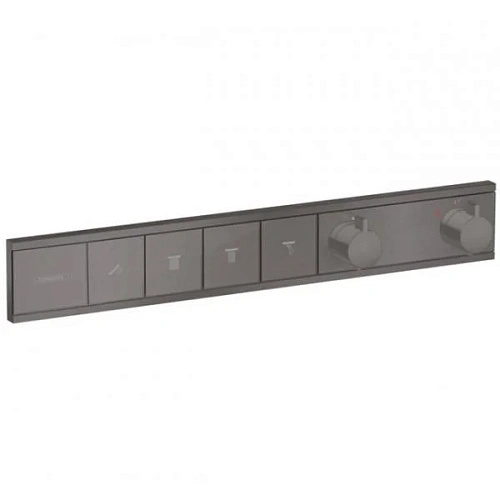 Смеситель для ванны Hansgrohe скрытого монтажа, для 4 потребителей Hansgrohe 15382340, шлифованный ч Смеситель для ванны Hansgrohe скрытого монтажа, для 4 потребителей Hansgrohe 15382340, шлифованный ч