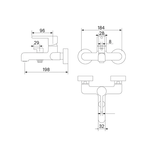 Смеситель для ванны IDDIS Aiger (AIGSB00i02WA) хром Смеситель для ванны IDDIS Aiger (AIGSB00i02WA) хром