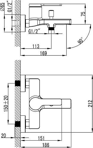 Смеситель для ванны Iddis Color Plus COLSBC0i02 с душем Смеситель для ванны Iddis Color Plus COLSBC0i02 с душем