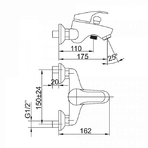 Смеситель для ванны Iddis Creative D23101CK универсальный Смеситель для ванны Iddis Creative D23101CK универсальный