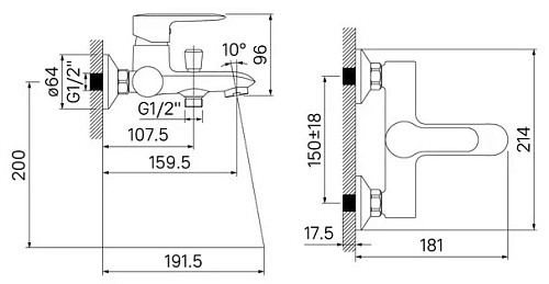 Смеситель для ванны IDDIS Cuba (CUBSB00i02WA) Смеситель для ванны IDDIS Cuba (CUBSB00i02WA)