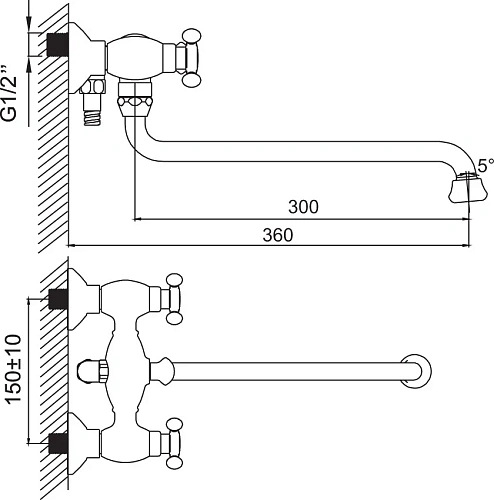 Смеситель для ванны IDDIS Nobelle (NOBSBL0i10) Смеситель для ванны IDDIS Nobelle (NOBSBL0i10)
