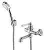 Смеситель для ванны Iddis Oxford OXFSB02i02, хром/белый, с душевым гарнитуром