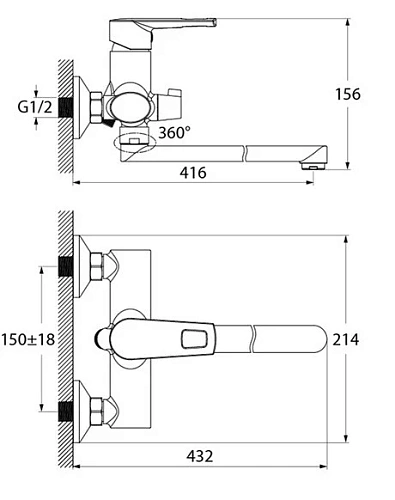 Смеситель для ванны IDDIS Runo (RUNSBL2i10WA) Смеситель для ванны IDDIS Runo (RUNSBL2i10WA)